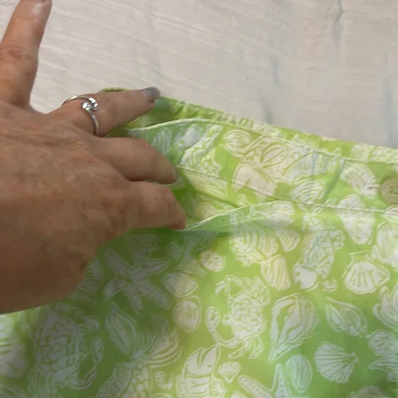 Lilly Pulitzer Lime Green Ankle Cropped Pants - Picture 5 of 11